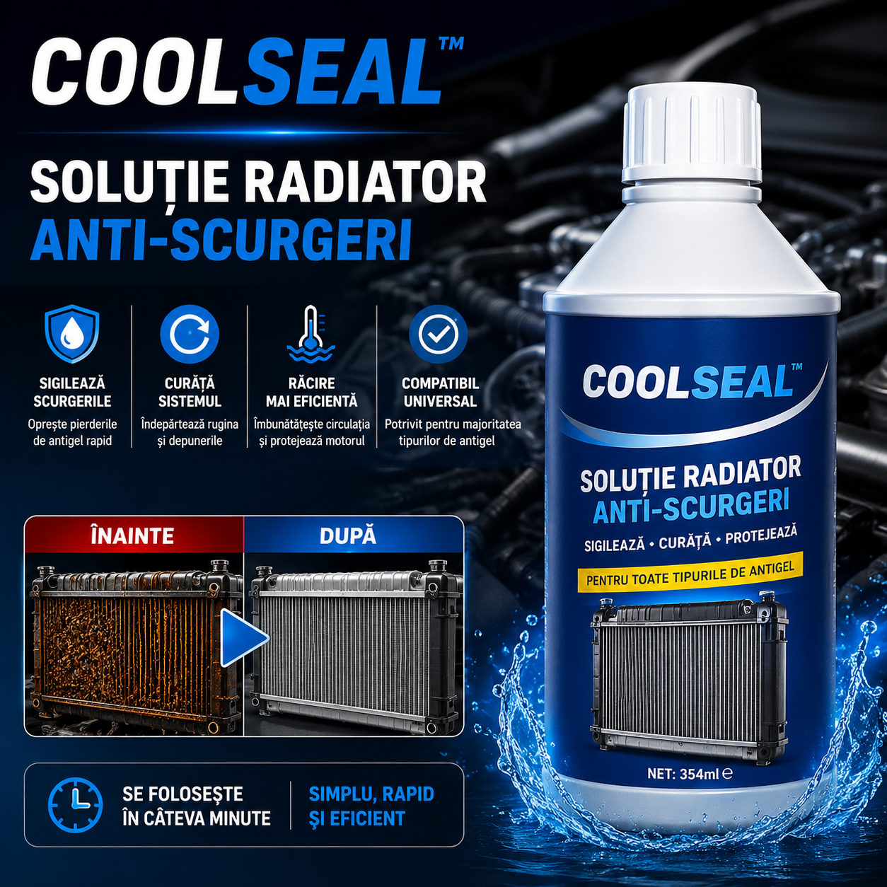 Soluție radiator anti-scurgeri- CoolSeal™