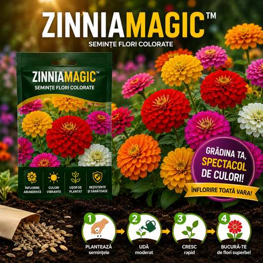 Semințe flori colorate și rezistente - ZinniaMagic™