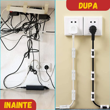 Set 20 Suporturi Autoadezive pentru Organizarea Cablurilor