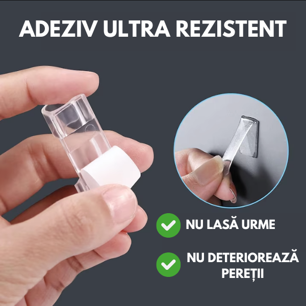 Set 20 Suporturi Autoadezive pentru Organizarea Cablurilor